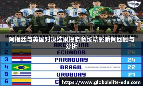 阿根廷与美国对决结果揭晓赛场精彩瞬间回顾与分析